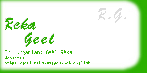 reka geel business card